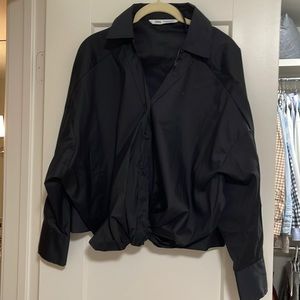 Black collared shirt ZARA